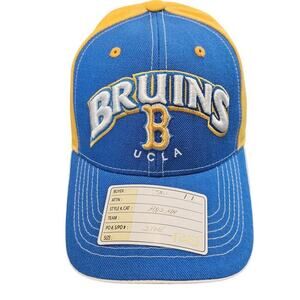 Vtg UCLA Bruins Strapback Hat Cap Blue Yellow Wool 90s College Sports California